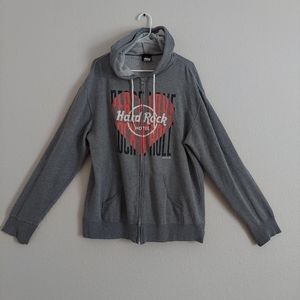 Hooded Sweatshirt Vintage Hard Rock M/F